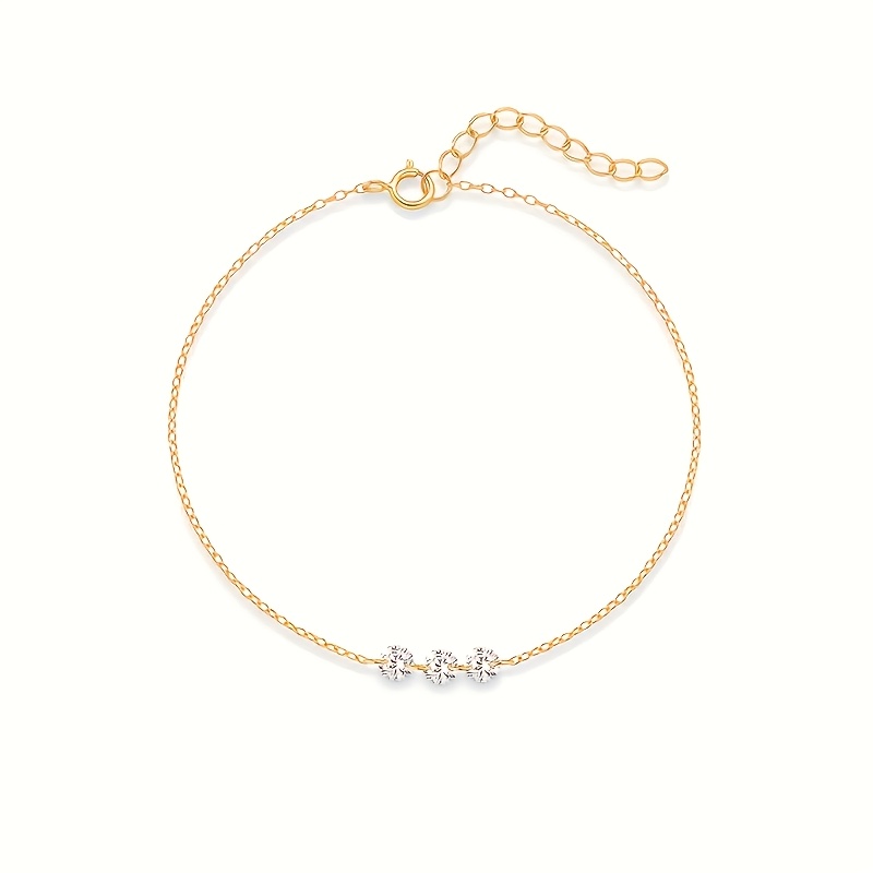 Minimalist Synthetic Zirconia Women's Anklet